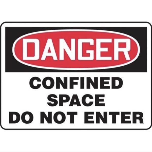 Accuform OSHA DANGER SAFETY SIGN CONFINED MCSP040VS MCSP040VS - main